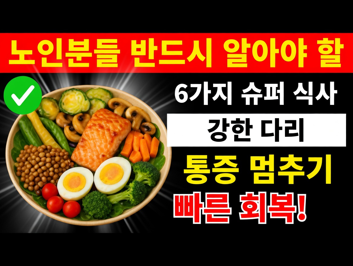 60세 이상 시니어의 다리 근육 건강 유지에 도움이 될 수 있는 식품 3가지