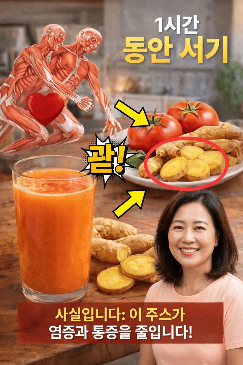 자연스럽게 매일의 에너지와 집중력을 돕는 간단한 생강·토마토 음료 루틴