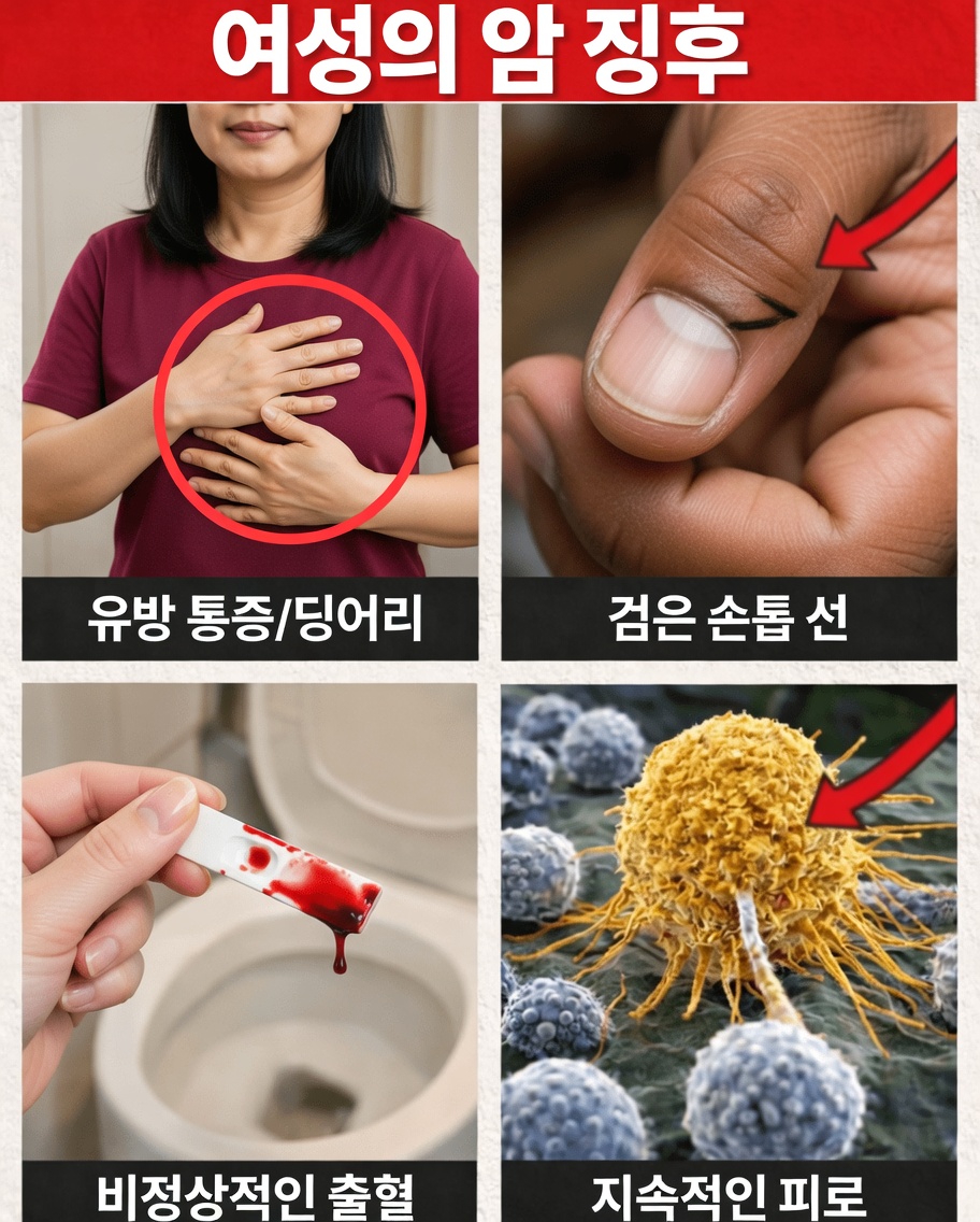 대부분의 여성이 무시하는 암의 눈에 보이는 14가지 징후