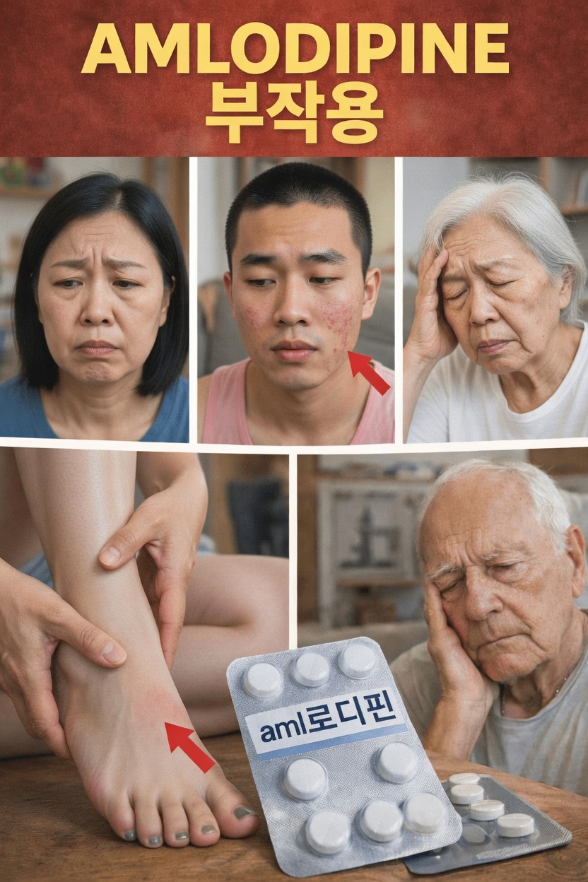 노인들이 초기에 알아차려야 할 암로디핀의 12가지 부작용과 더 편안함을 느끼기 위한 일상 습관