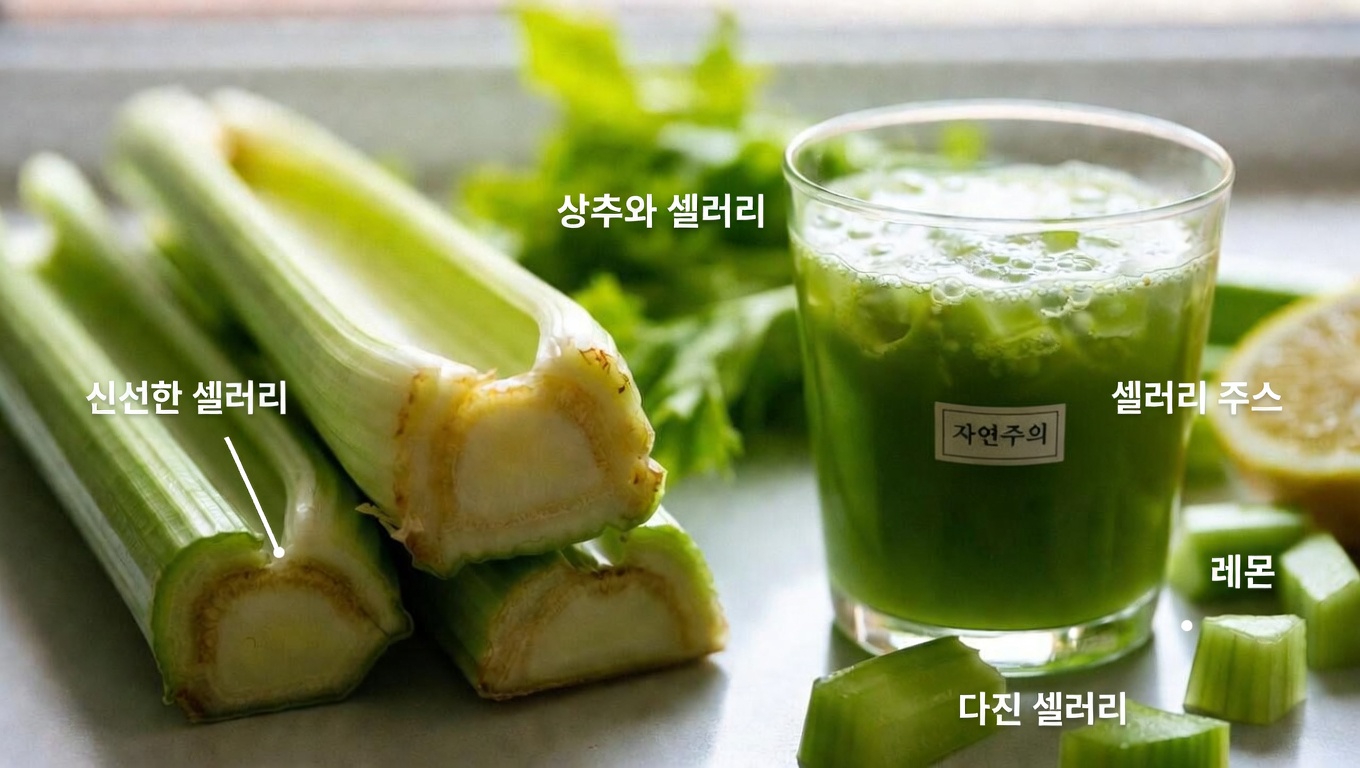 셀러리 주스를 아침 루틴에 추가할 가치가 있을까? 효능과 만드는 방법 자세히 살펴보기
