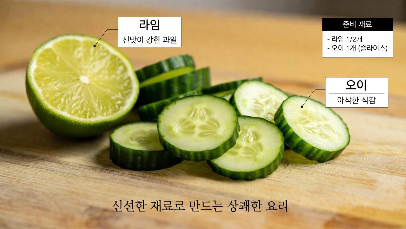 간단한 일상 습관: 눈의 편안함과 수분 보충을 위한 상쾌한 오이 라임 민트 워터