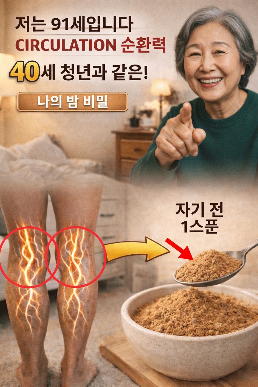 노년층이라면, 밤새 다리 혈액순환을 높이려면 자기 전에 이것을 드세요 – 더 따뜻한 발로 깨어나세요!