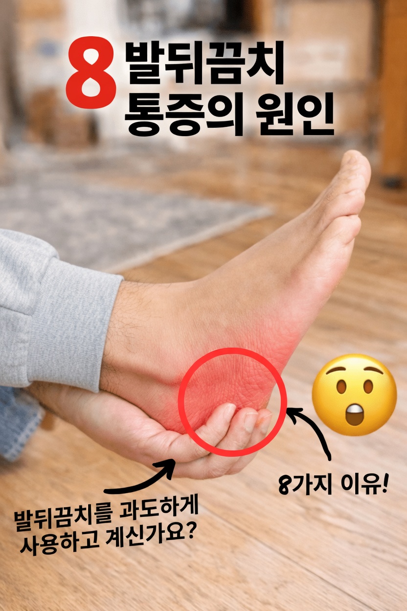 왜 발뒤꿈치가 아플까? 발뒤꿈치 통증의 흔한 8가지 원인과 대처법