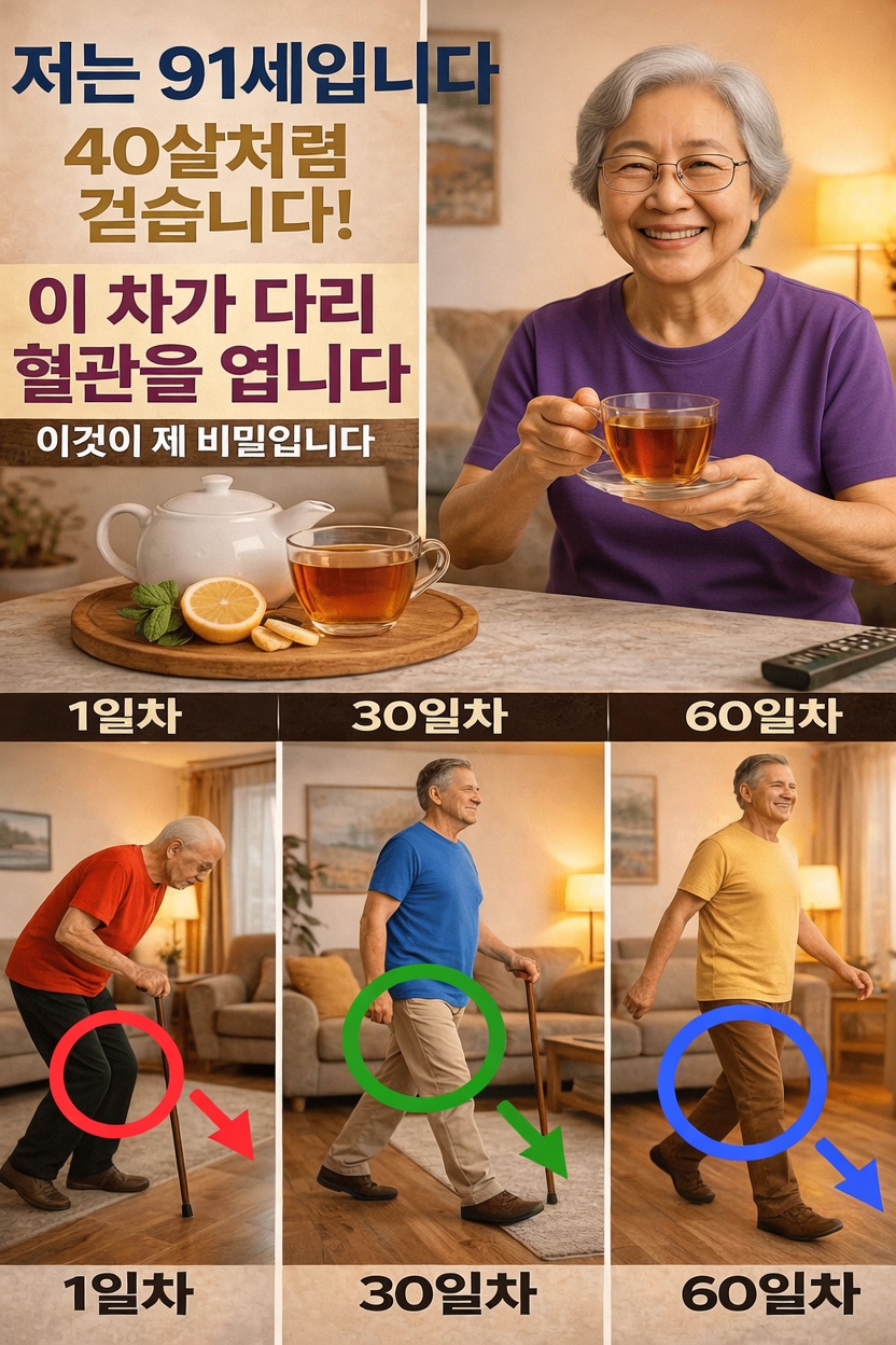 60세 이상이신가요? 더 튼튼한 다리와 매일 더 편한 보행을 돕는 간단한 차 3가지를 알아보세요