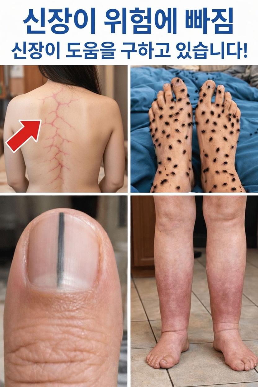 알아두어야 할 신장 문제를 시사할 수 있는 놀라운 징후 8가지