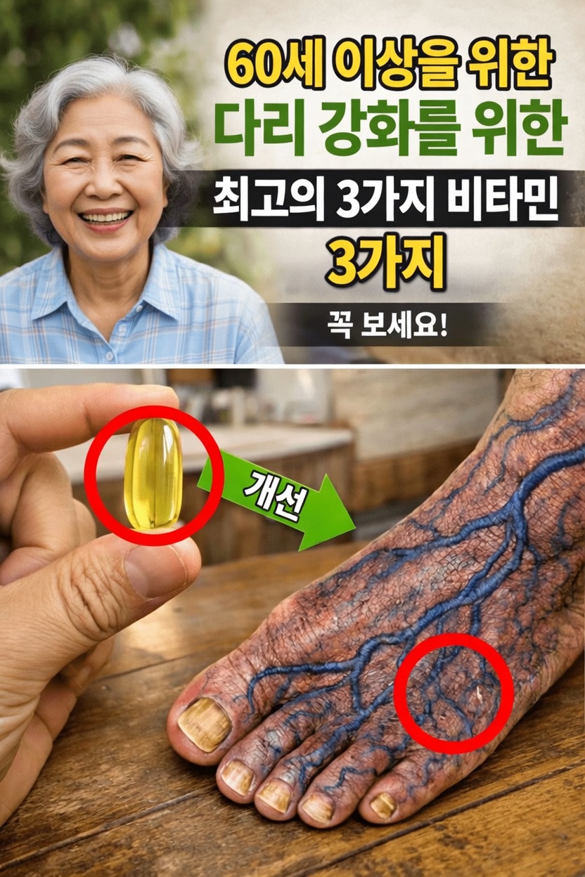 60세 이후 다리 건강을 돕는 취침 전 비타민 3가지를 알아보세요