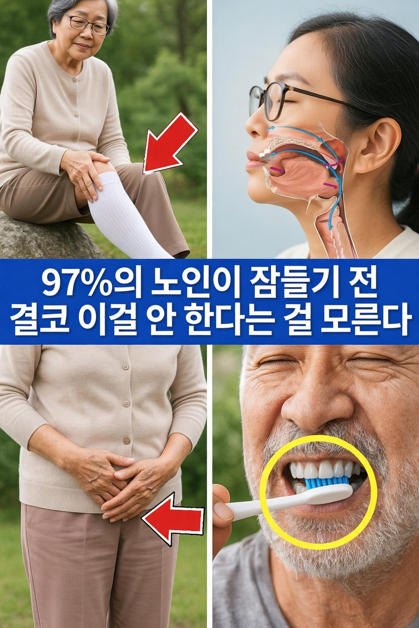 70세 이상 노년층의 건강 위험을 높일 수 있는 흔한 야간 습관 10가지와 더 안전한 대안