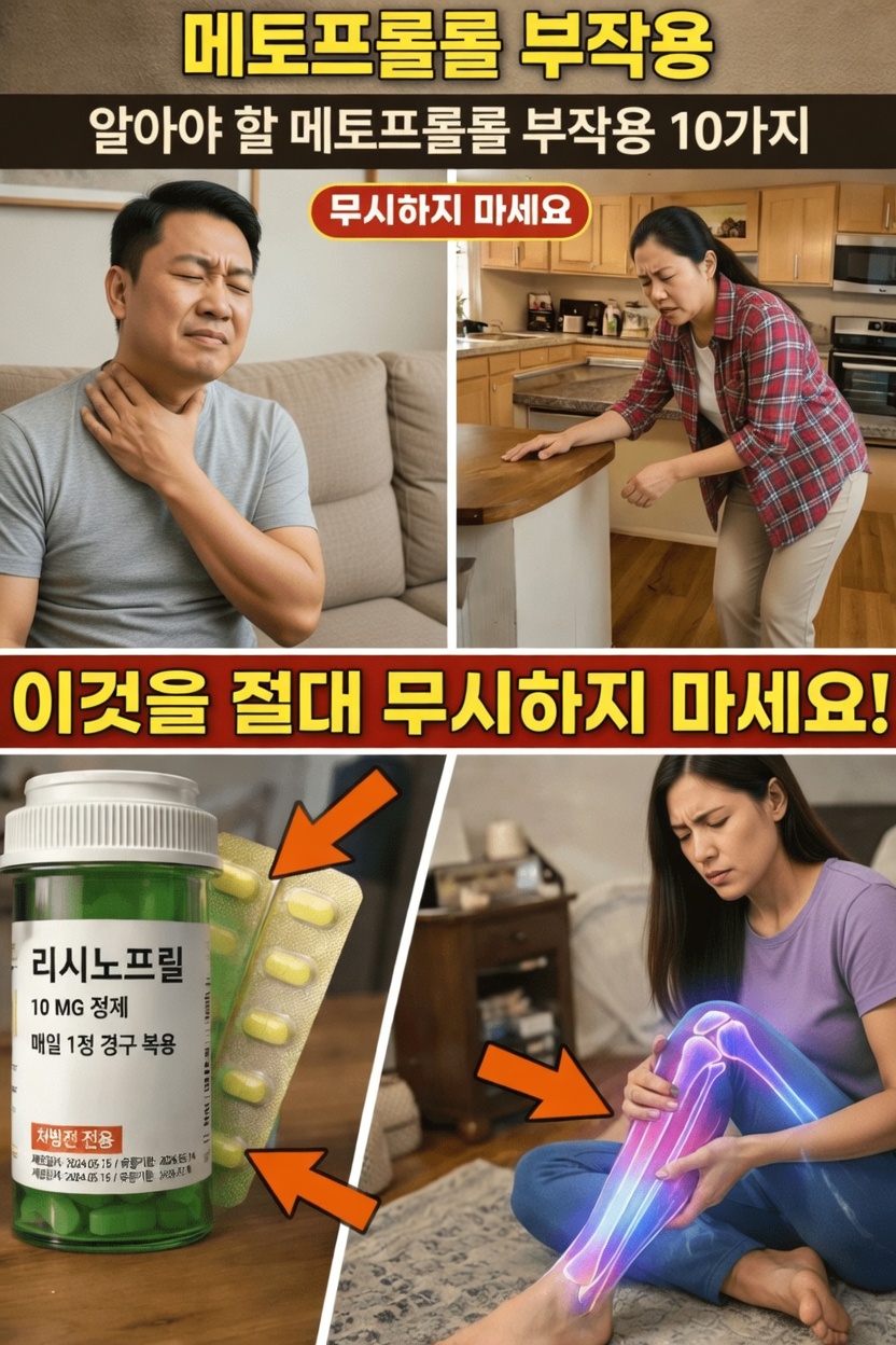 메토프롤롤의 가장 흔한 부작용은 무엇인가요? 모든 환자가 알아야 할 10가지 사항