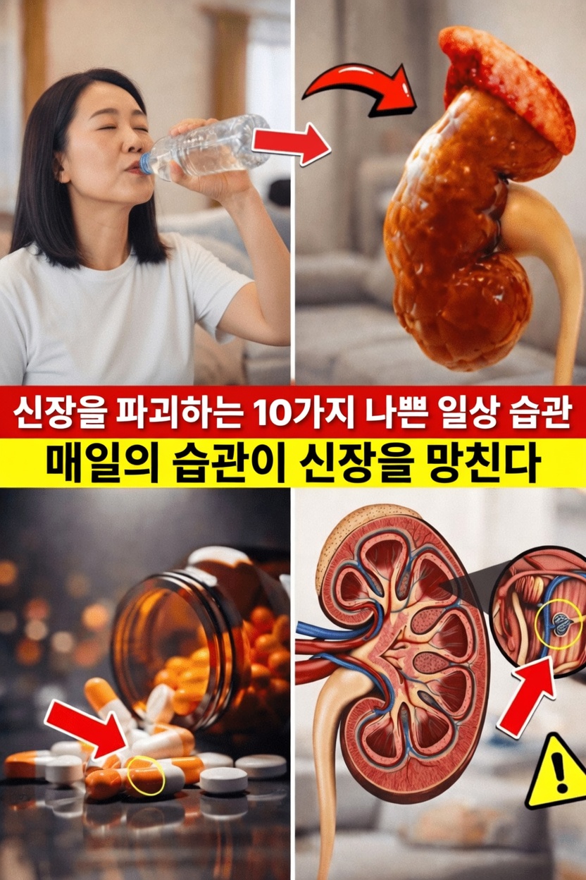 신장에 영향을 줄 수 있는 일상 속 흔한 습관 18가지와 쉽게 고치는 방법