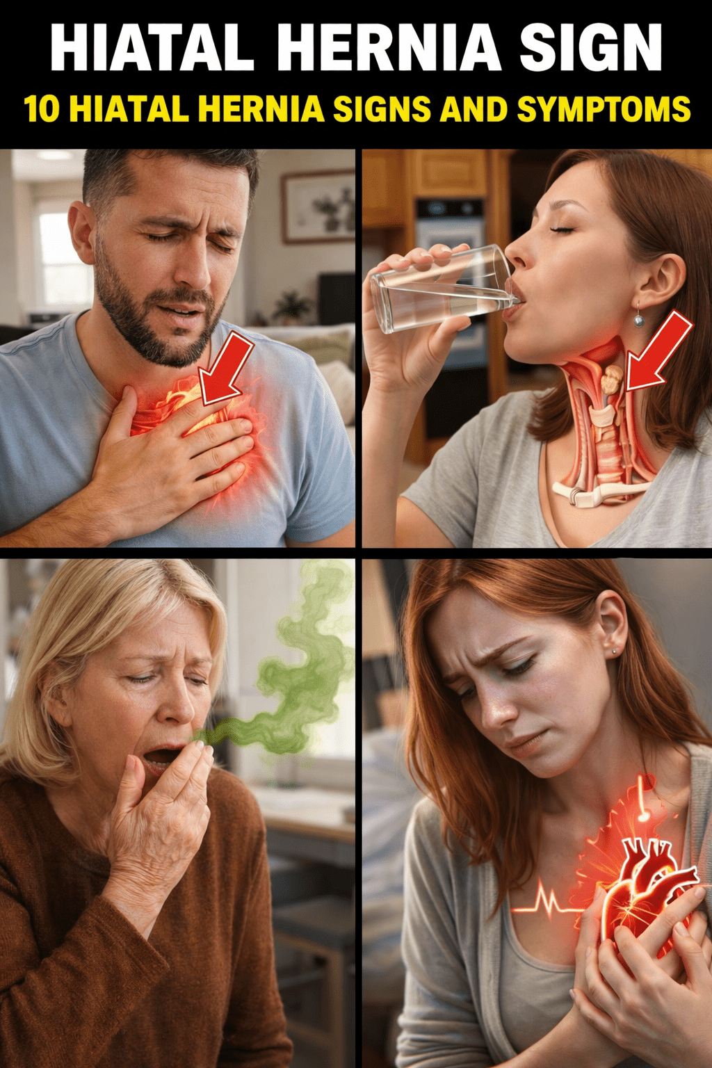 당신이 무시하고 있을지도 모르는 식도열공탈장의 놀라운 징후 10가지