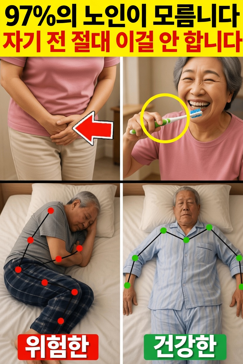 이 흔한 수면 자세들이 노년층을 위험에 빠뜨리고 있을까요? 오늘 밤 시도해볼 간단한 변화들