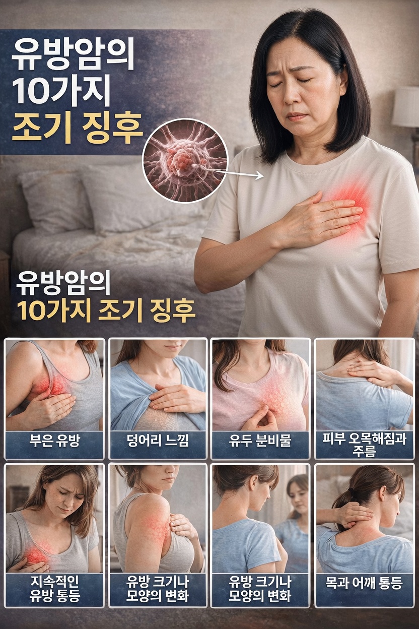 절대 무시해서는 안 되는 유방암의 10가지 경고 신호
