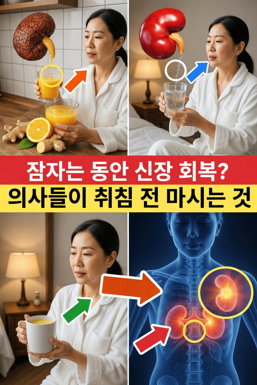 신장 건강과 밤새 수분 유지를 도울 수 있는 간단한 취침 전 음료 4가지