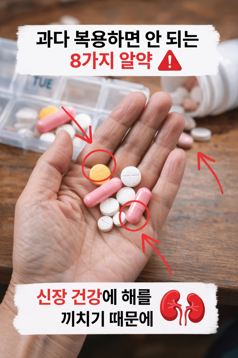 신장을 보호하려면 과다 복용을 피해야 하는 흔한 약 8가지