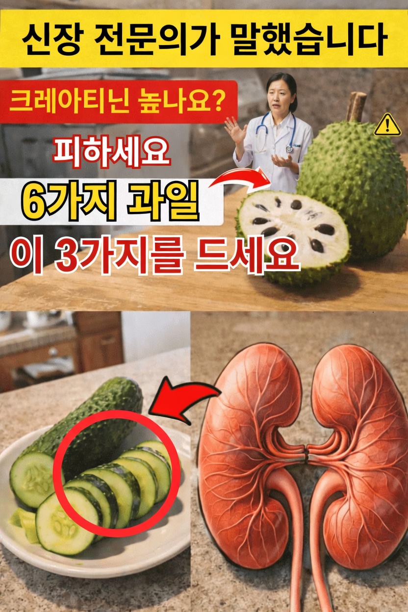 크레아티닌 수치가 높나요? 신장 건강을 돕는 똑똑한 과일 선택법