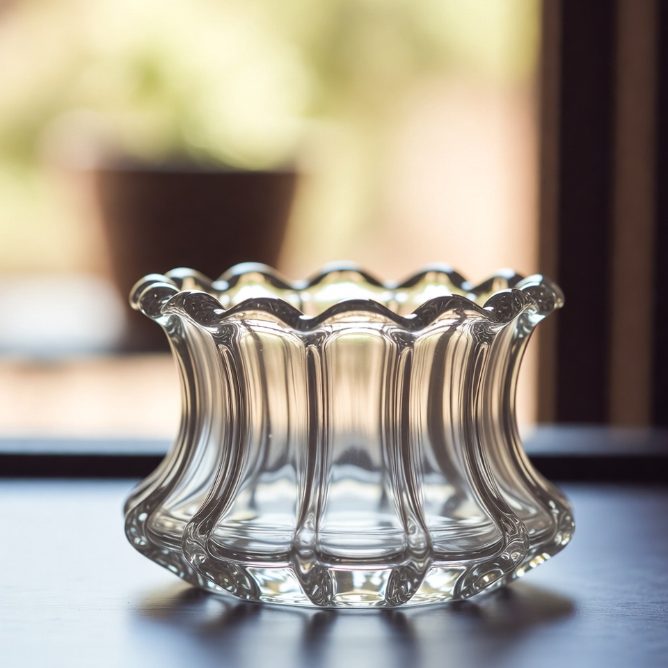 할머니 댁에서 이것을 발견했어요: 전체가 유리로 되어 있고 가장자리 둘레에 좁은 구멍들이 나 있습니다. 이게 뭐죠?