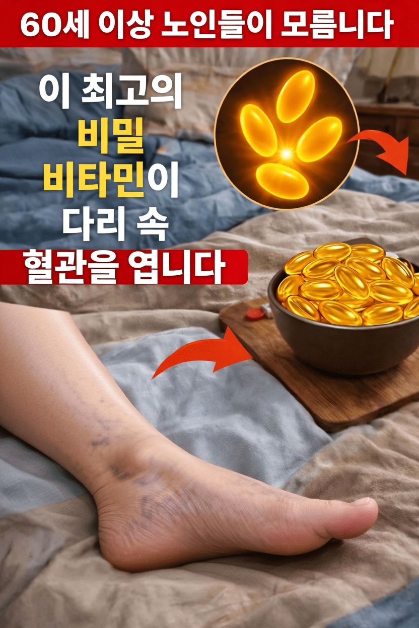 60세 이상 성인의 다리 편안함과 근력 향상에 도움 될 수 있는 상위 3가지 비타민