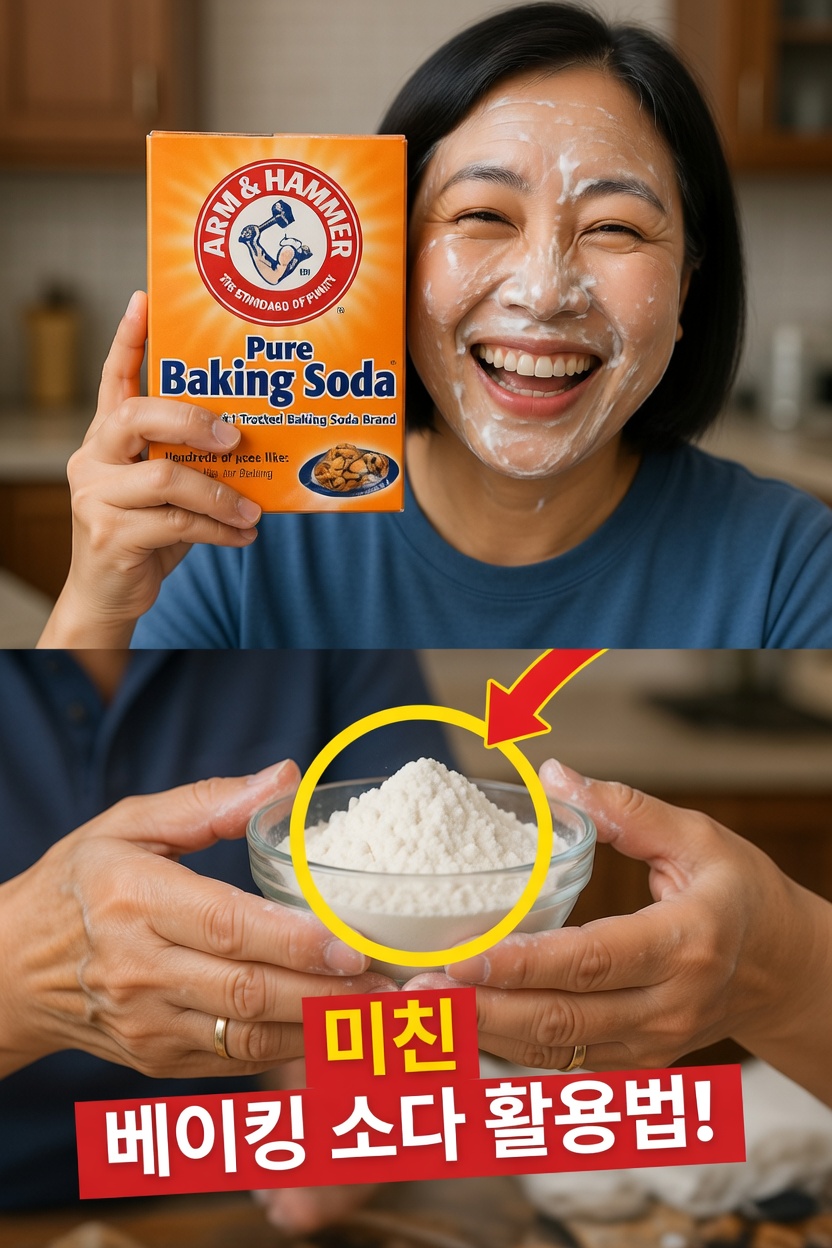 베이킹소다는 70세에도 주름을 단 10분 만에 모두 지워준다!