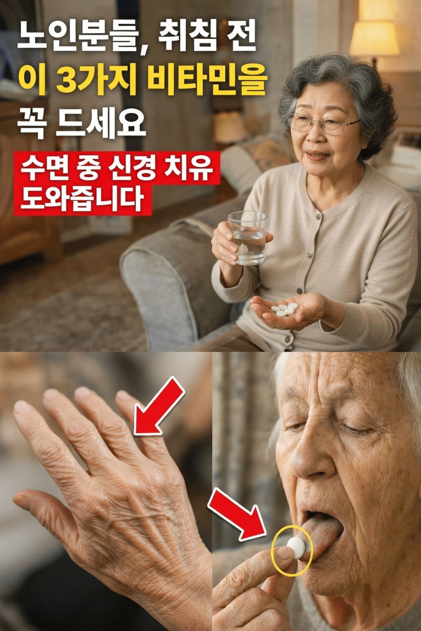 60세 이후 다리 근력을 바꿀 수 있는 취침 전 비타민 3가지