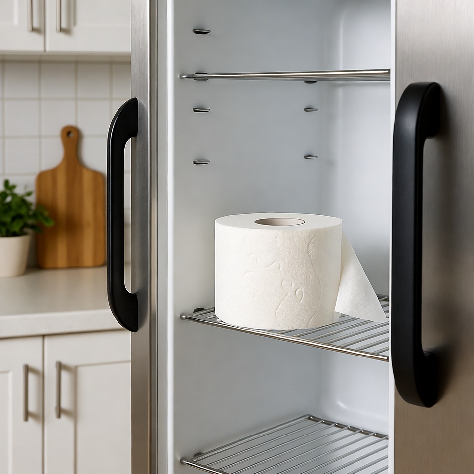 냉장고에서 두루마리 휴지를 발견했다면, 이런 뜻입니다