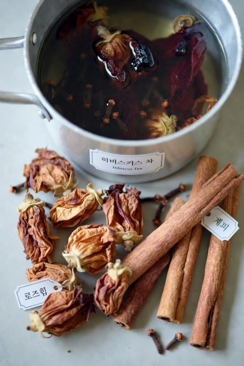 계피와 정향을 더한 히비스커스 차의 놀라운 건강 효능을 알아보세요