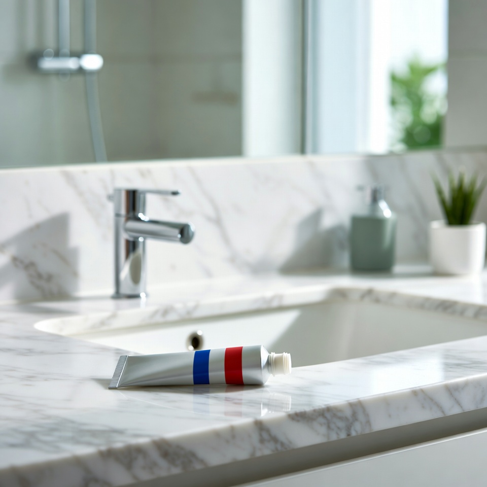 치약 튜브에 있는 색깔 줄의 비밀