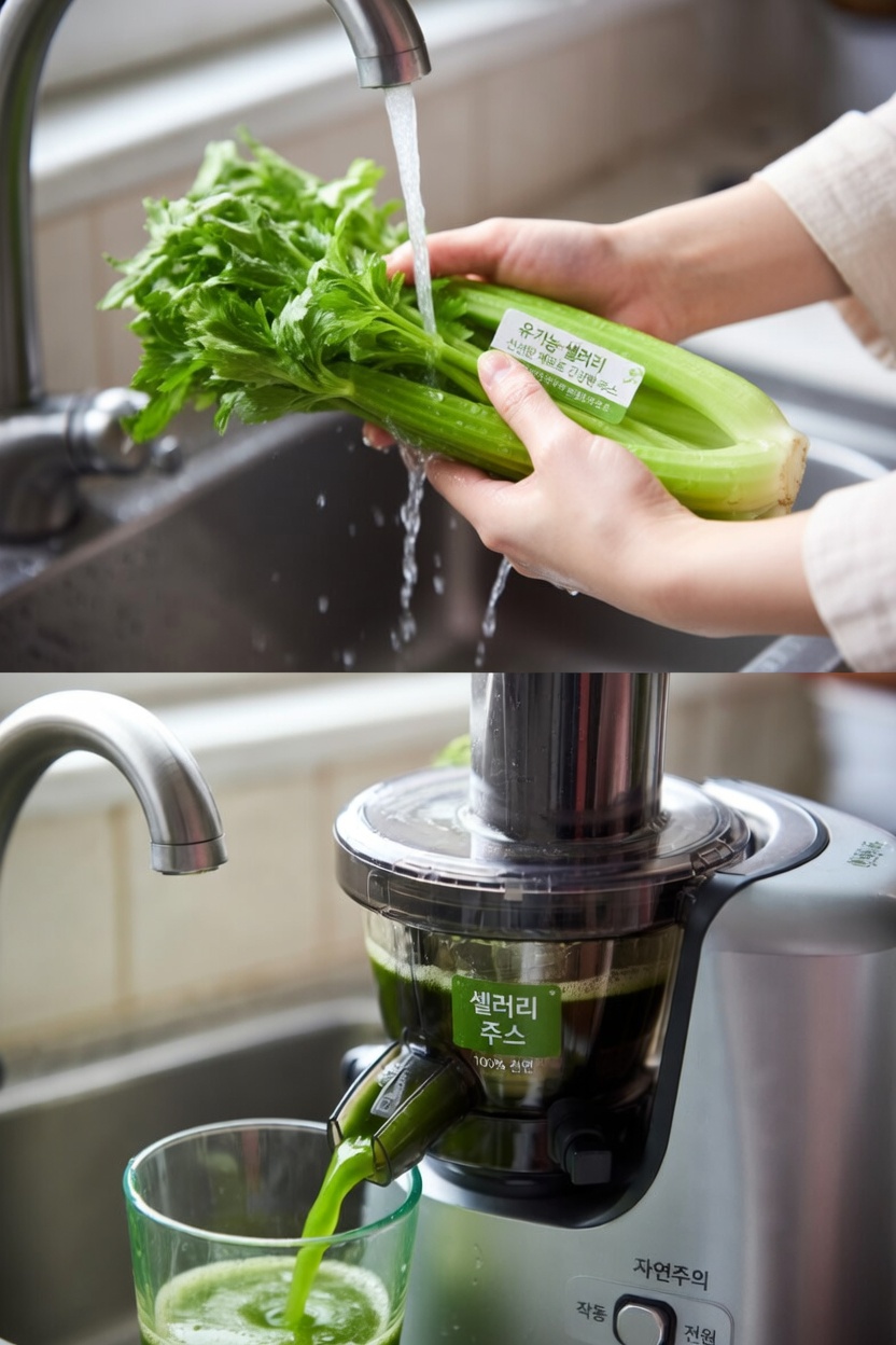 샐러리 주스: 일상에 수분과 영양을 간편하게 더하는 방법