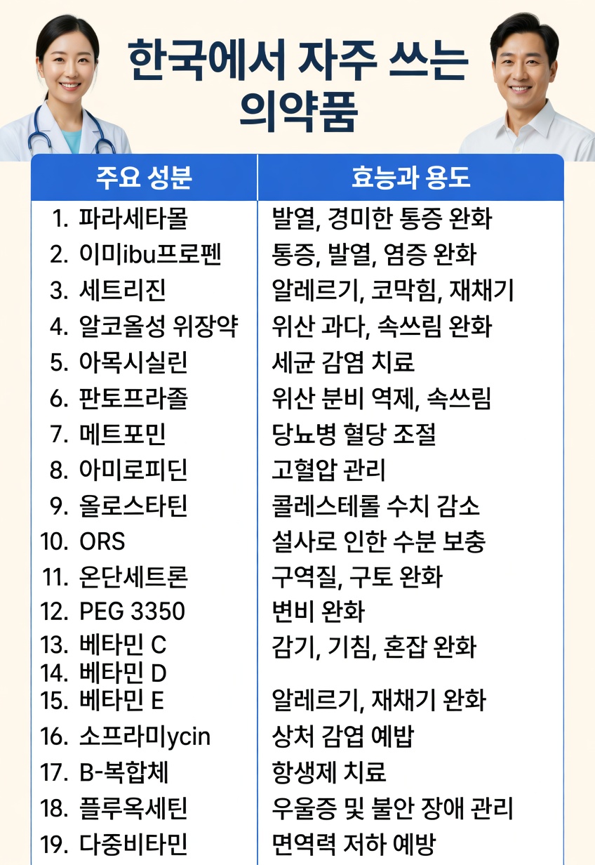 장기 복용 시 의사들이 주의해서 사용하는 흔한 약 5가지