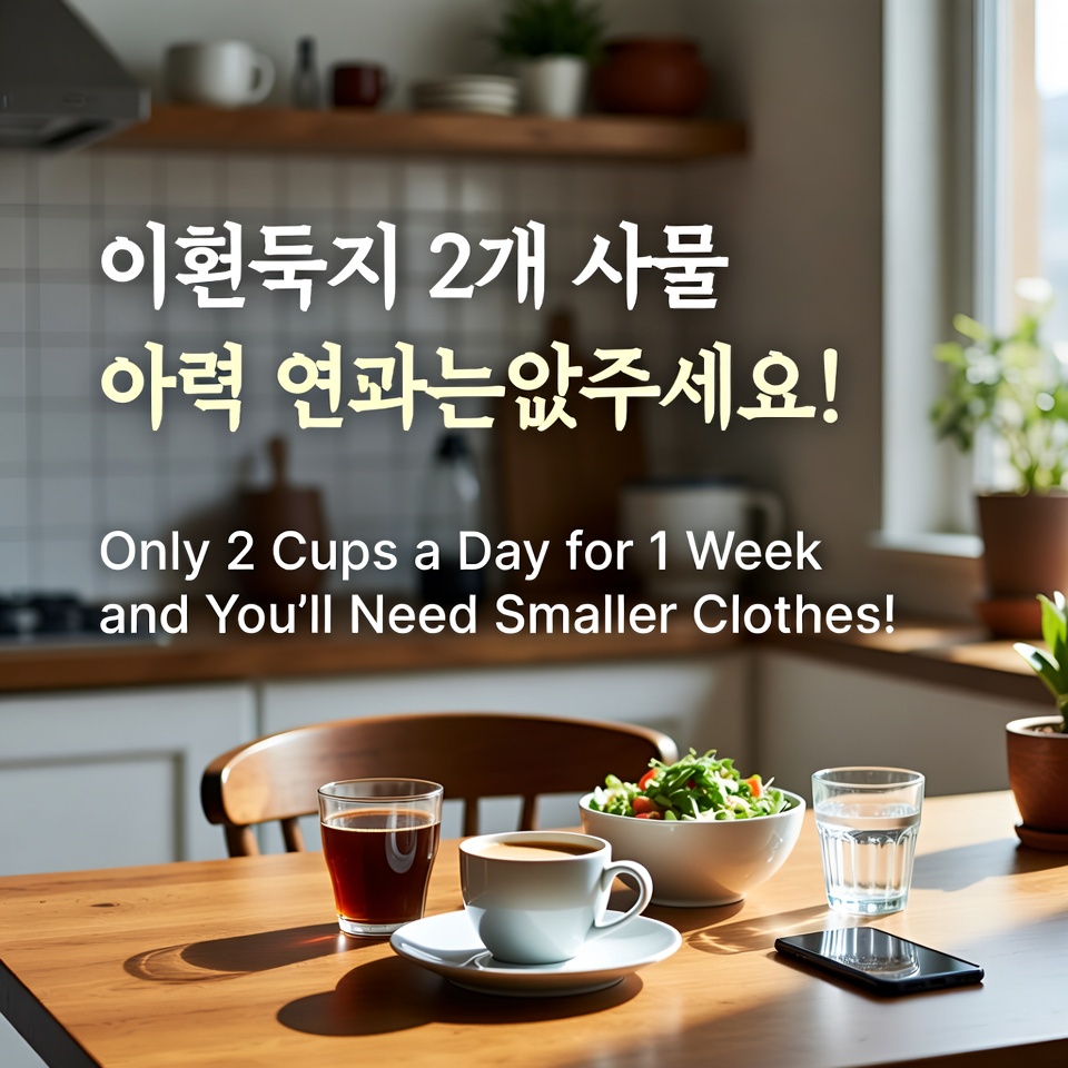 일주일 동안 하루 두 잔만 마시면 옷 사이즈가 줄어들 거예요!