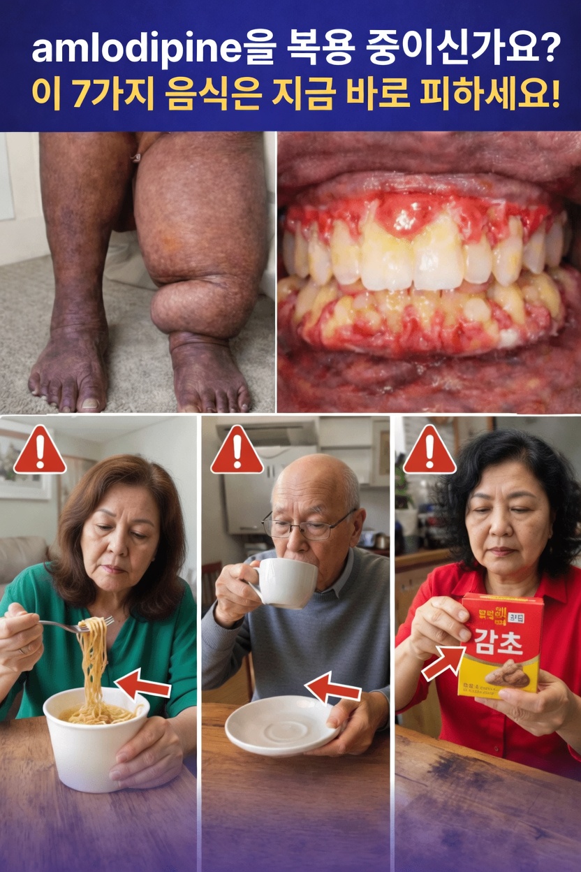 암로디핀을 복용하고 계신가요? 몸 상태에 영향을 줄 수 있는 7가지 음식과 음료를 확인해 보세요