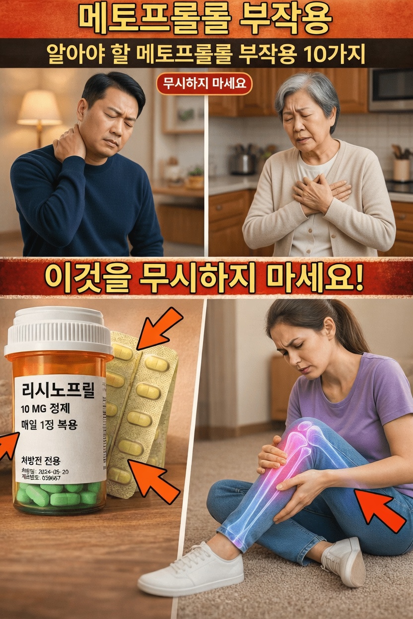 메토프로롤 복용 시 꼭 알아야 할 10가지 중요한 부작용