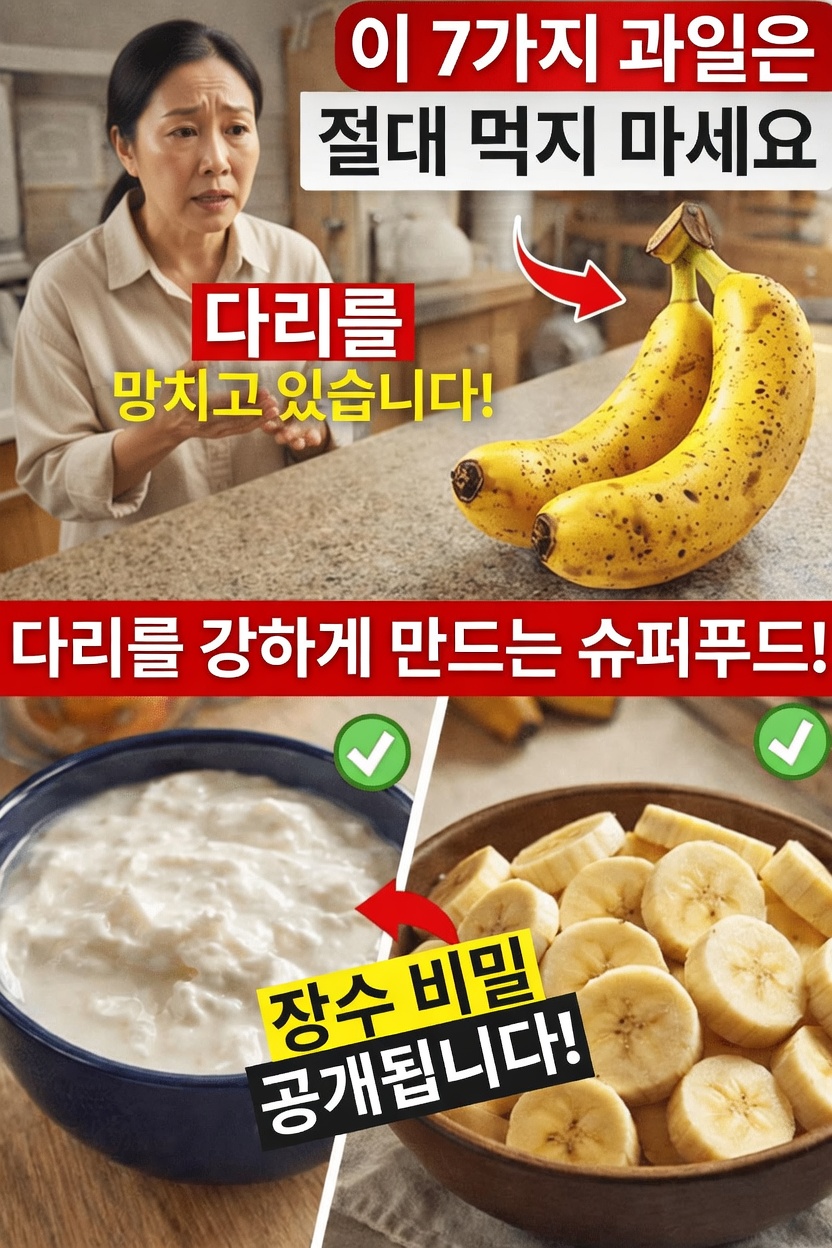 60세 이상이라면 다리 근력을 위해 이 과일들은 피하세요