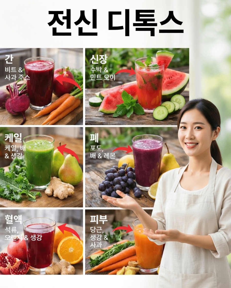 신선한 주스로 몸의 자연 해독 과정을 돕는 간단한 방법 알아보기