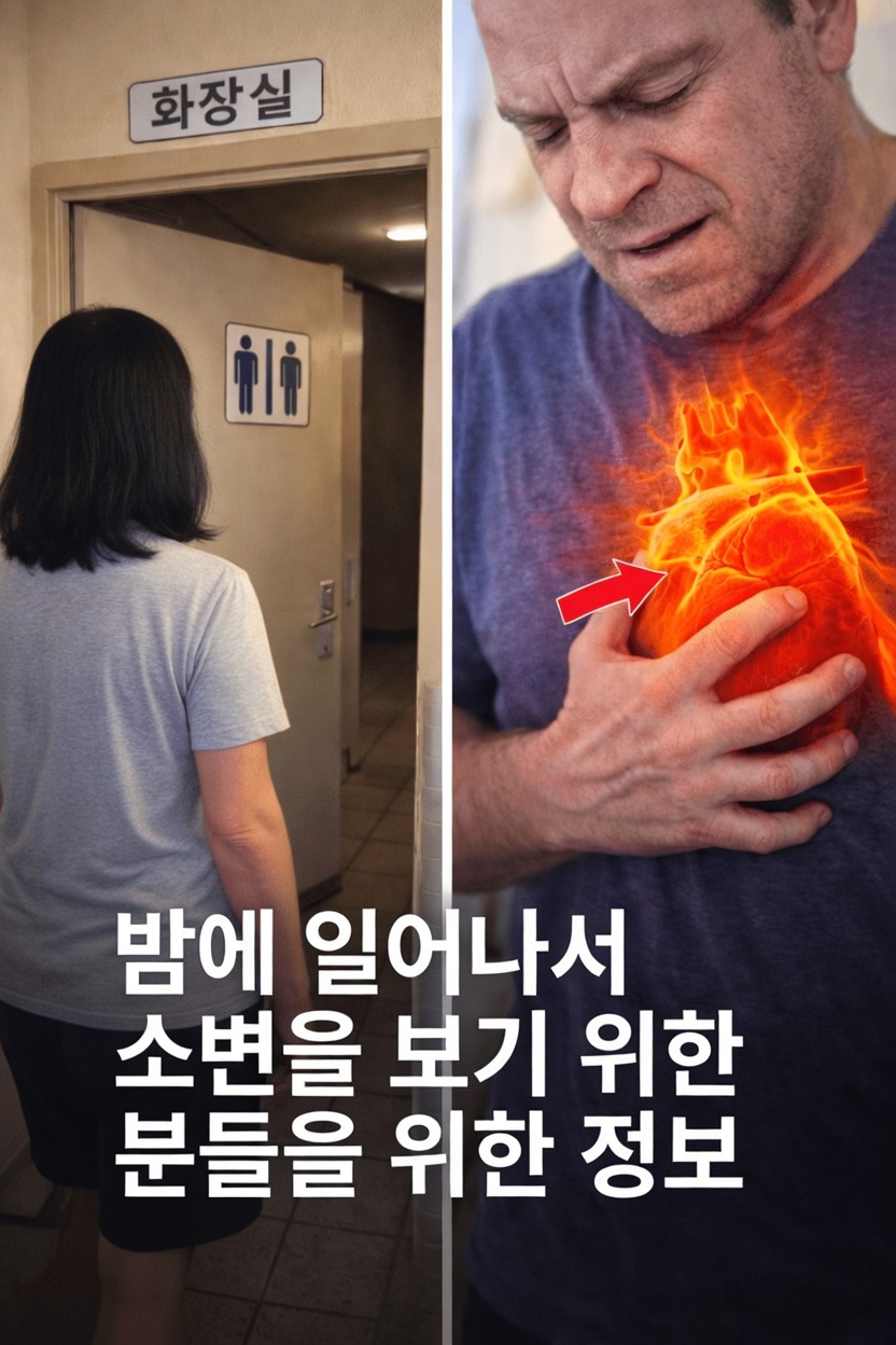 잦은 야간 화장실 이용: 심장 질환의 신호일까? 연구가 밝혀낸 사실