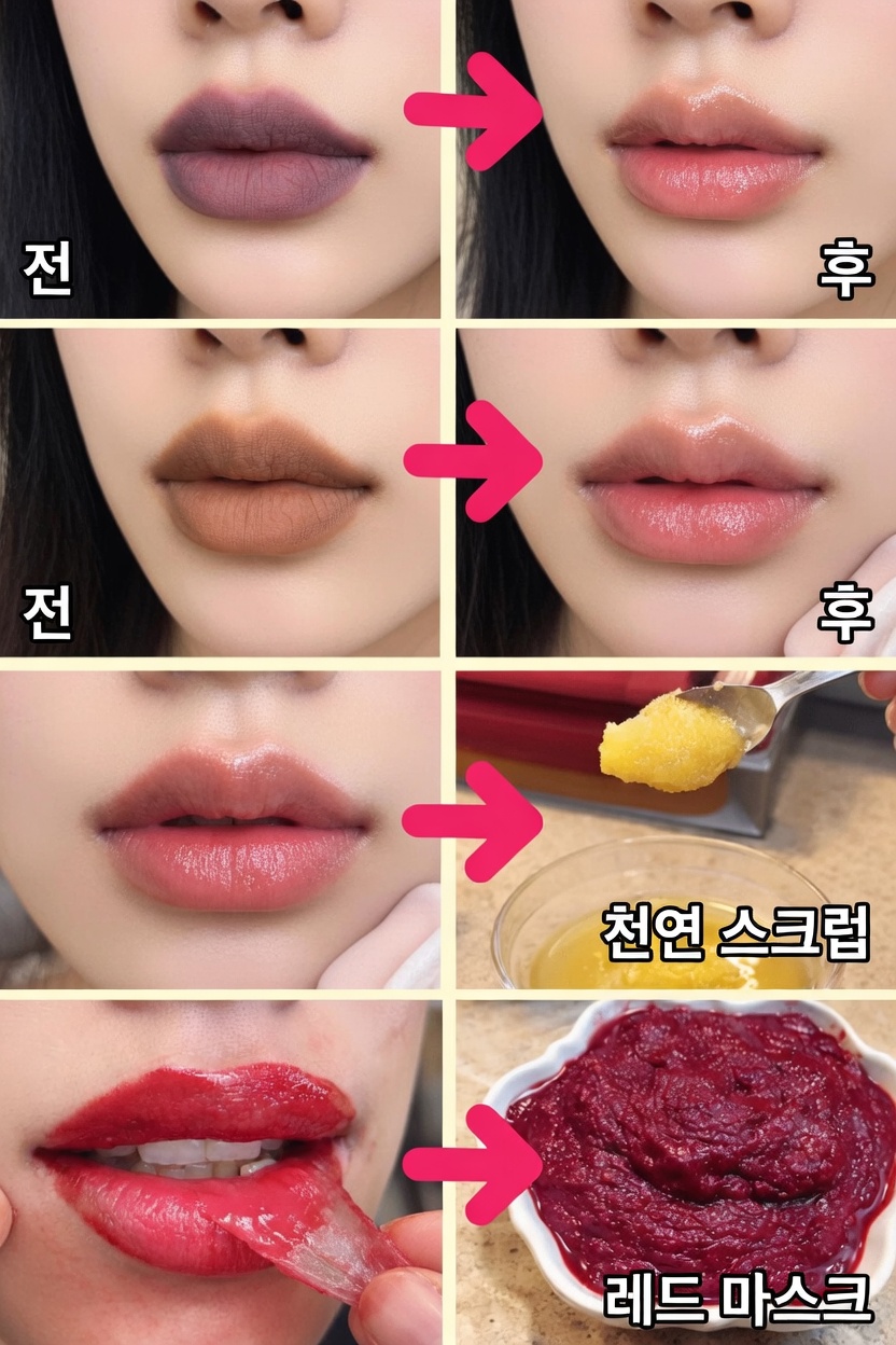일상 재료로 입술을 더 부드럽고 고르게 가꾸는 간단한 방법