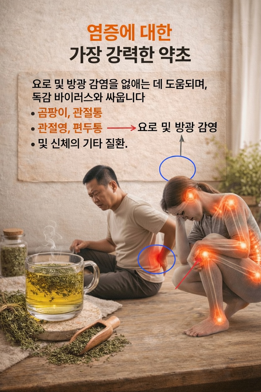 네 가지 효능 허브 인퓨전: 타임, 마늘, 계피, 정향으로 즐기는 간단한 데일리 티