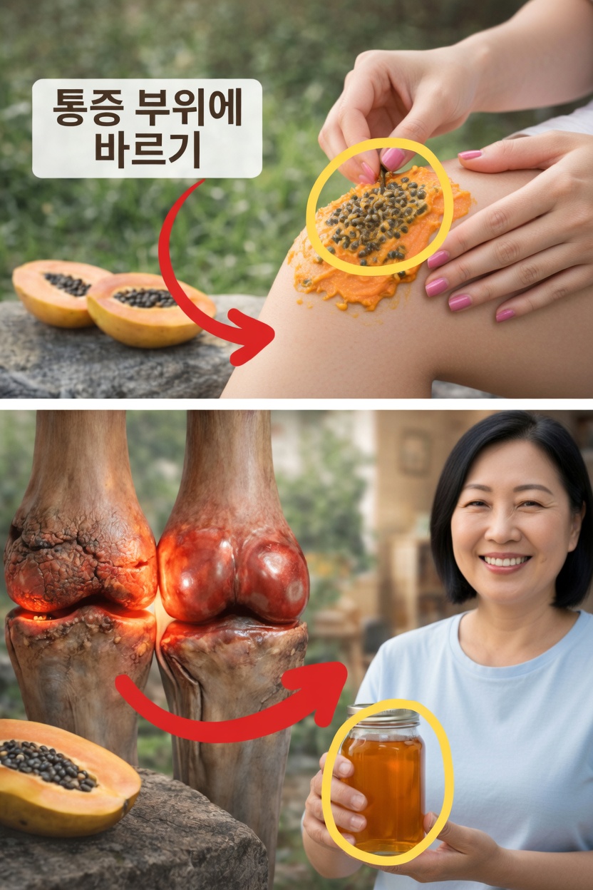 풋파파야와 파파야 씨 페이스트: 매일 관절을 편안하게 하는 간단한 홈 리추얼