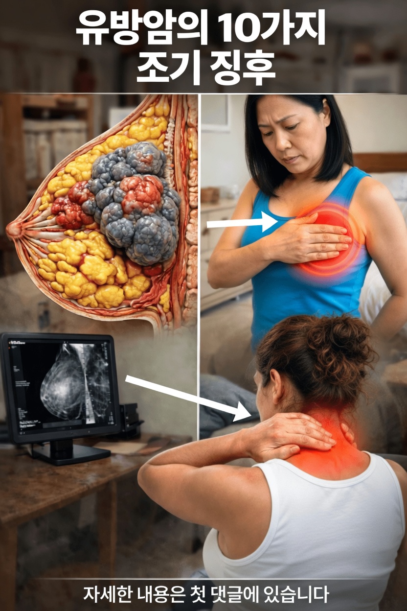 절대 무시해서는 안 되는 유방암 초기 경고 신호 10가지