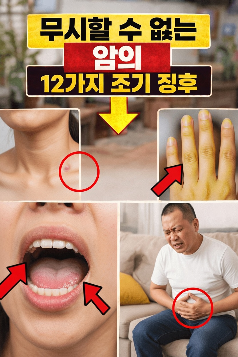 절대 무시해서는 안 되는 암의 12가지 초기 경고 신호