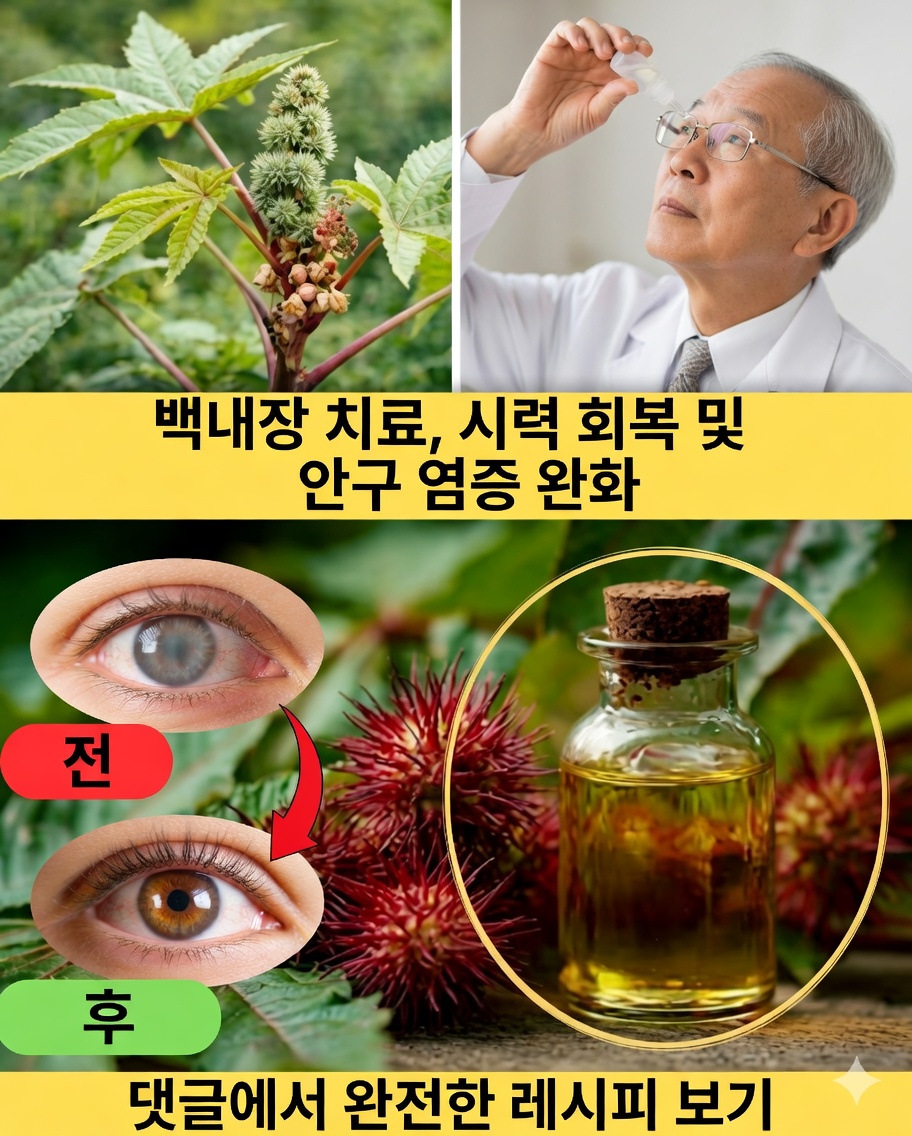 👁️ 시력 개선을 위한 피마자유: 효능, 미신, 그리고 안전한 사용법