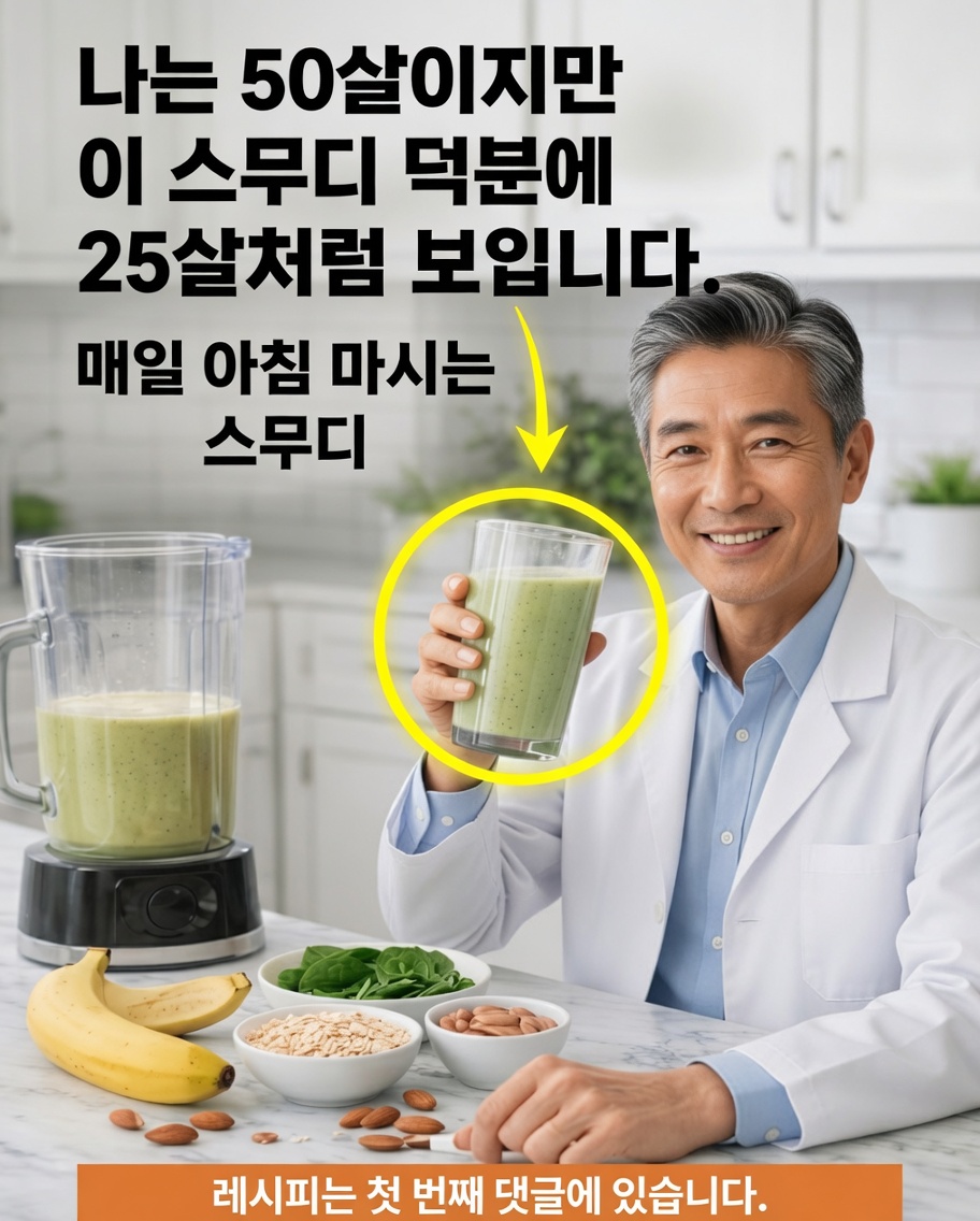 더 젊게 느끼고 보이게 해주는 재생 스무디