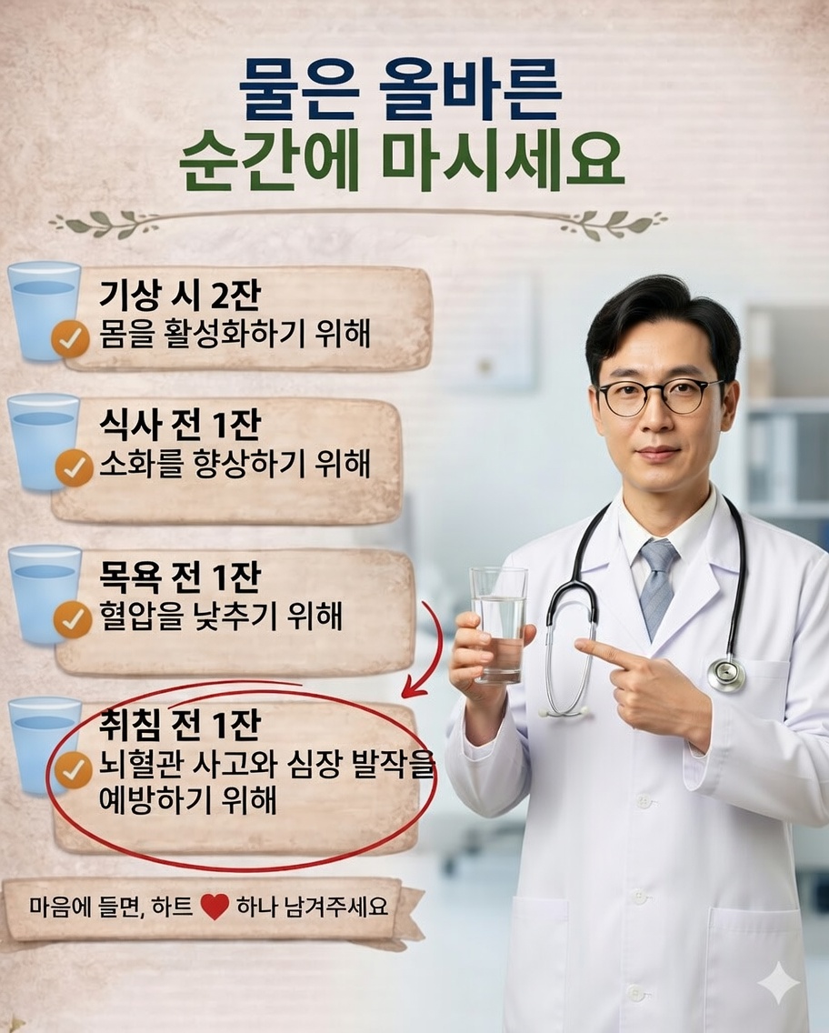 💧⏰ 물은 언제 마셔야 할까? 건강을 개선하는 4가지 핵심 타이밍 (과학에 따르면)