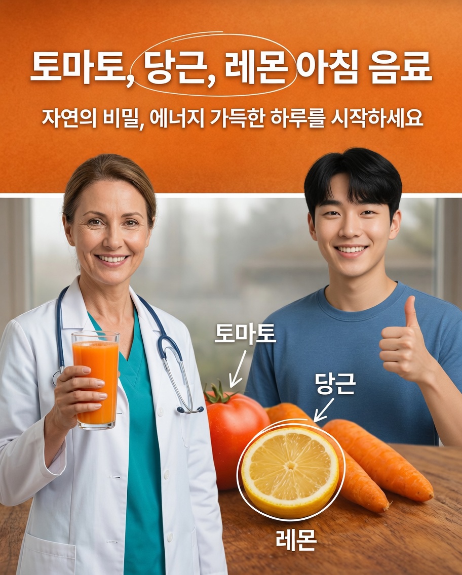토마토·당근·레몬 아침 음료: 활기차게 하루를 시작하는 천연 비밀