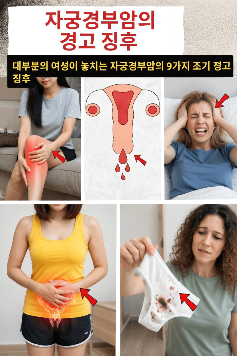 많은 여성들이 놓치는 자궁경부암의 놀라운 초기 경고 신호 9가지