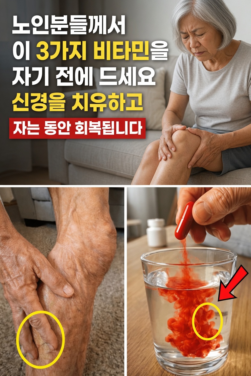 하룻밤 사이에 시니어의 다리를 더 강하고 안정되게 만들어주는 취침 전 비타민 3가지 (이미 “별별 방법을 다 써봤다”고 느껴도)