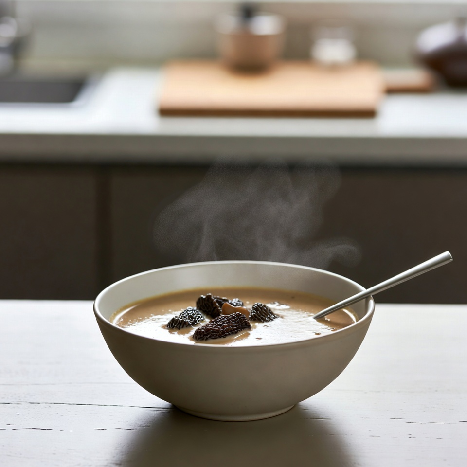 크리미 곤약버섯 수프: 장 건강과 웰니스를 위한 레시피