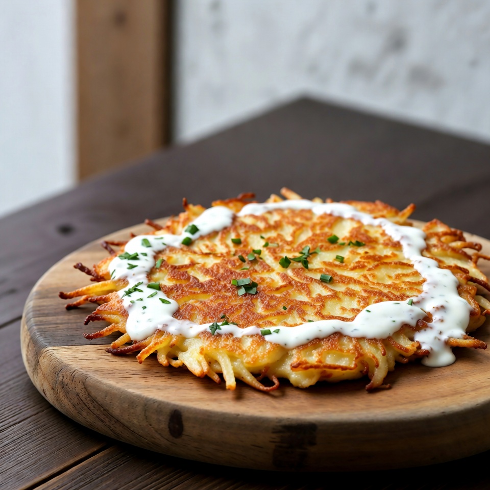 고소한 감자전과 크리미 요거트 소스