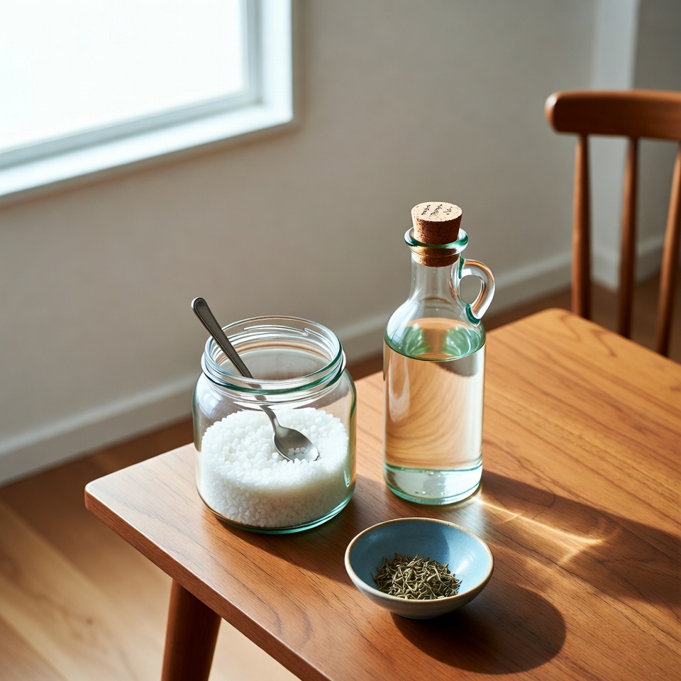 천연 소금과 식초를 활용한 공간 에너지 정화 요법