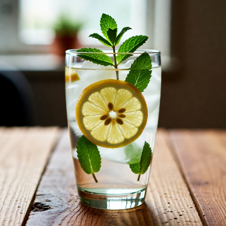 레몬 민트 워터로 자연스럽게 뱃살 없애기